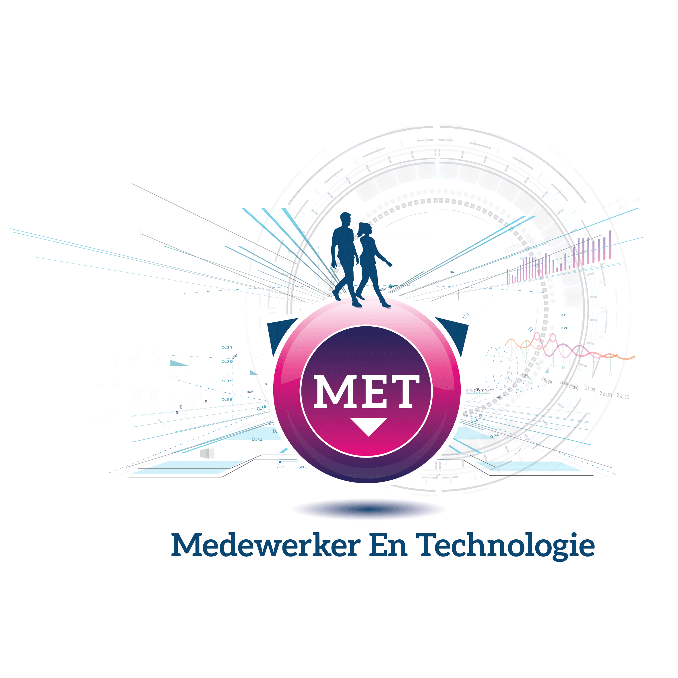 MET Logo En Achtergrond Staand